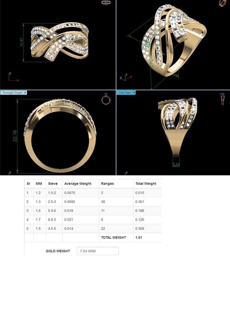 Women Ring 3D print model_4