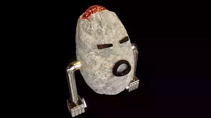 Modern Stone Sculpture 3D model