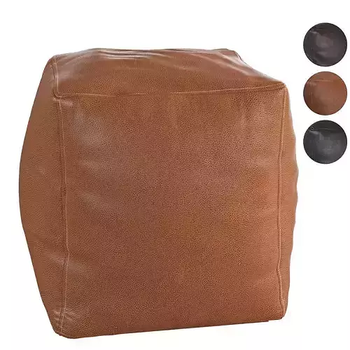 Leather Ottoman by Taushif