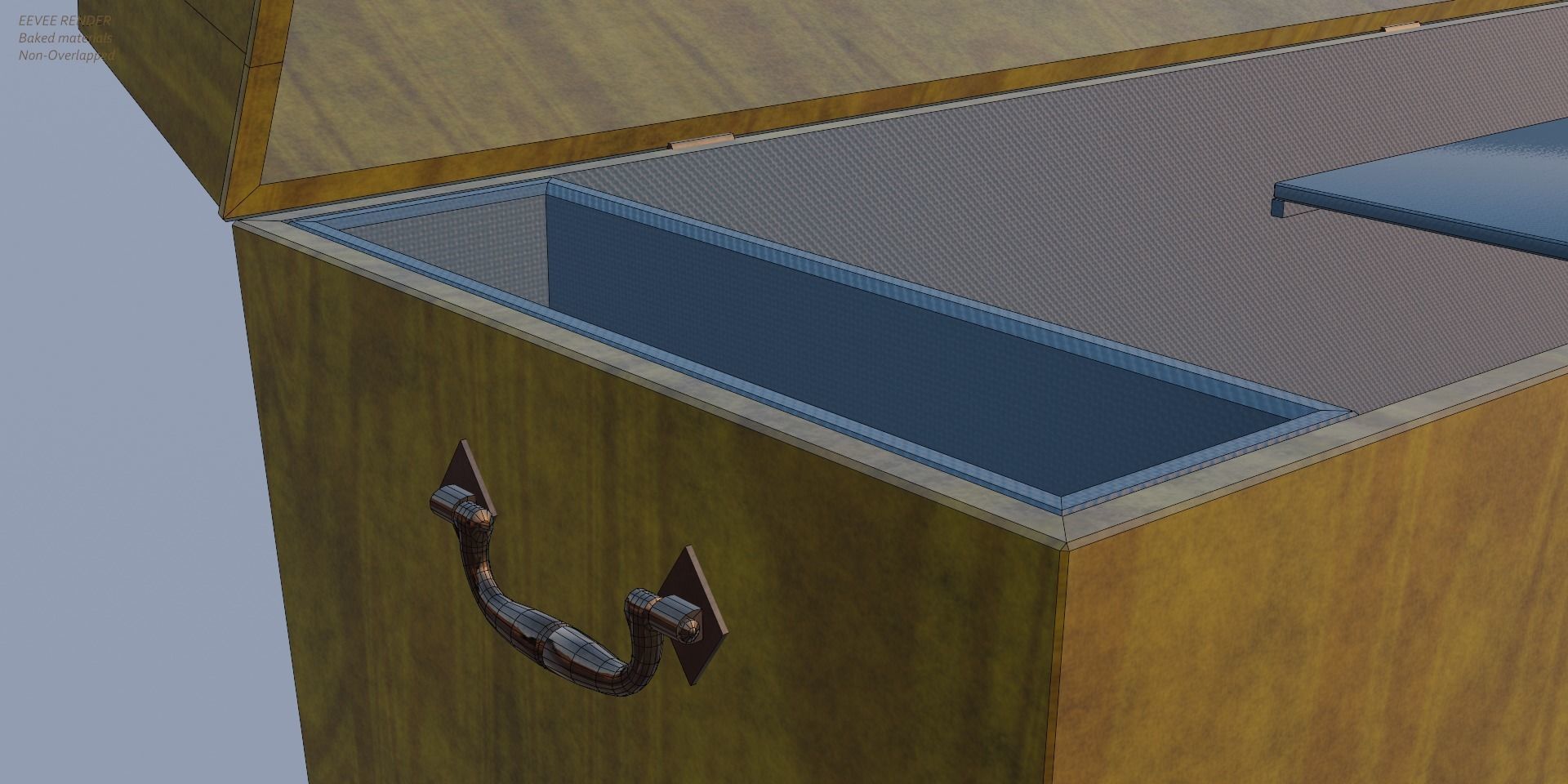 19th Century Chest Biedermeier Style for Blender Low-poly 3D model_15