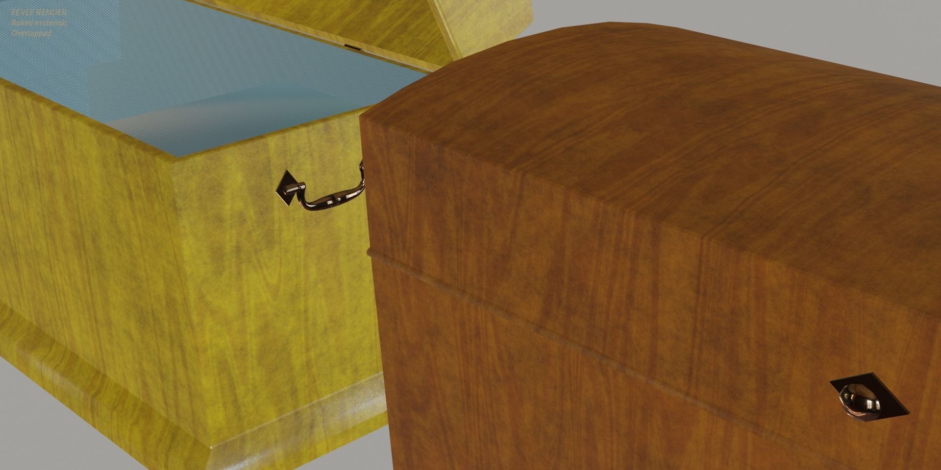 19th Century Chest Biedermeier Style for Blender Low-poly 3D model_8