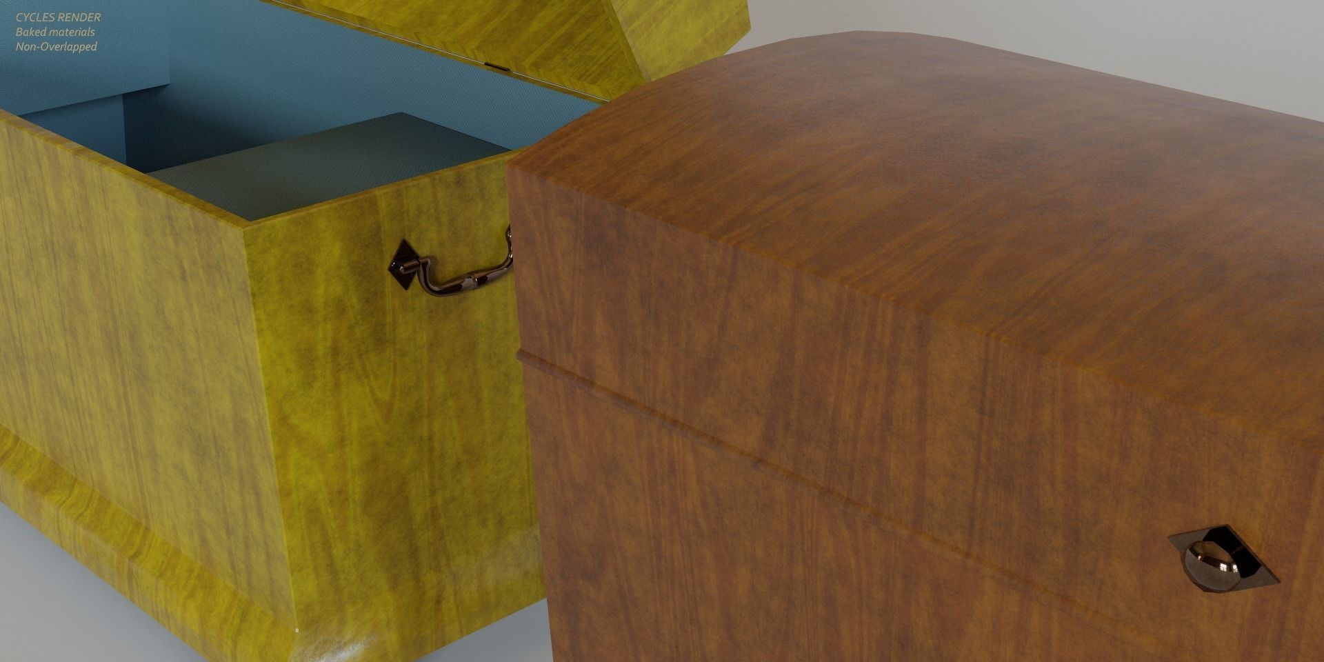 19th Century Chest Biedermeier Style for Blender Low-poly 3D model_7