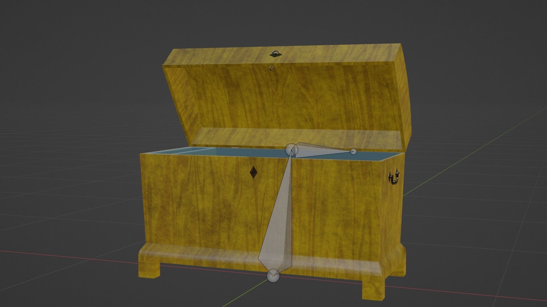 19th Century Chest Biedermeier Style for Blender Low-poly 3D model_13