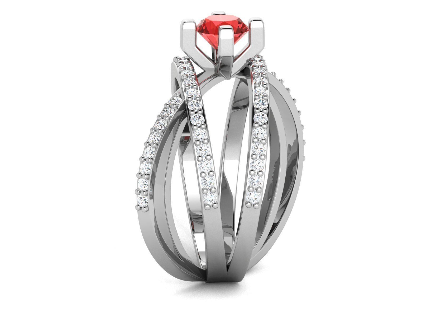 Women Ring 3D print model_3