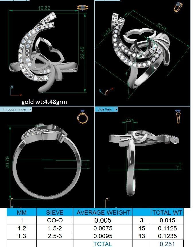 Women Ring 3D print model_3