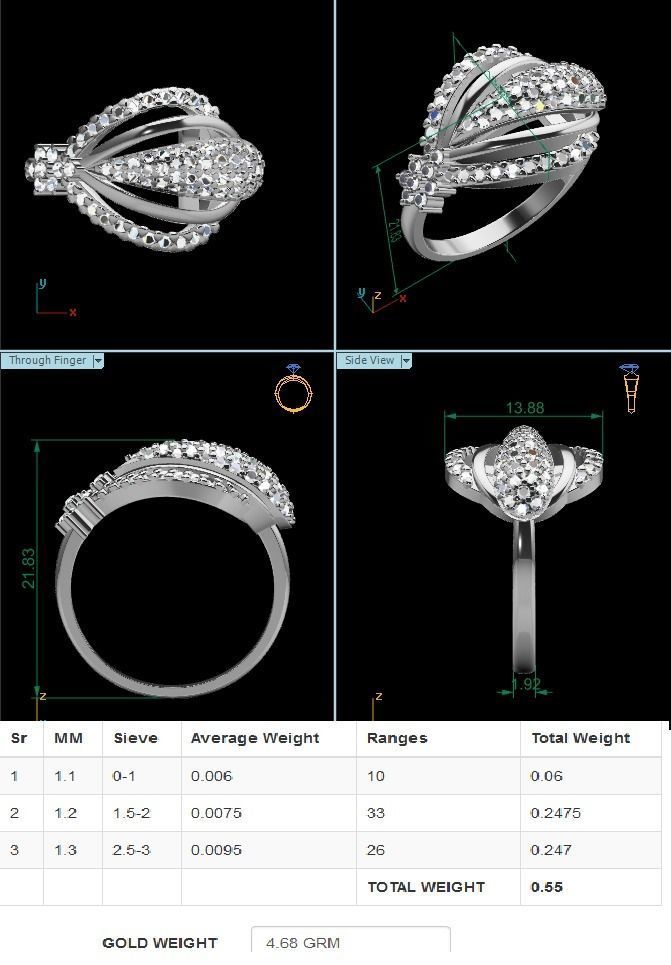 Women Ring 3D print model_4
