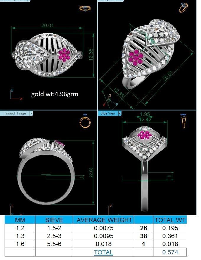 Women Ring 3D print model_1