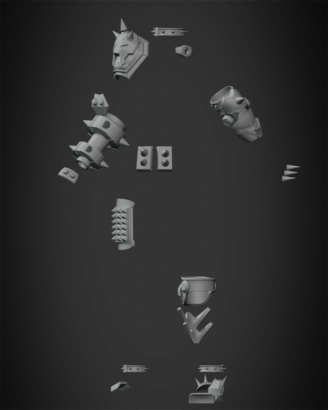 JunkerQueen Armor 3D print model 3D print model_11