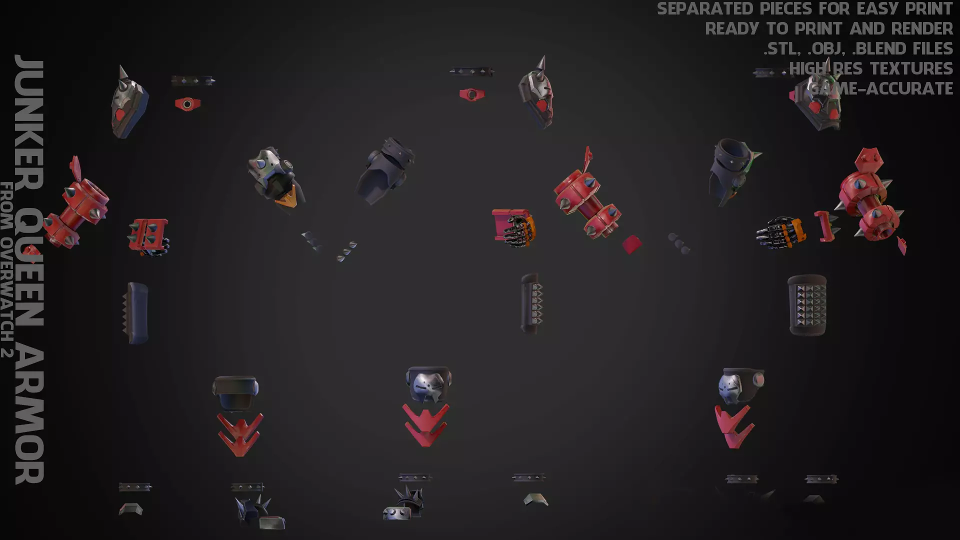 JunkerQueen Armor 3D print model 3D print model_0