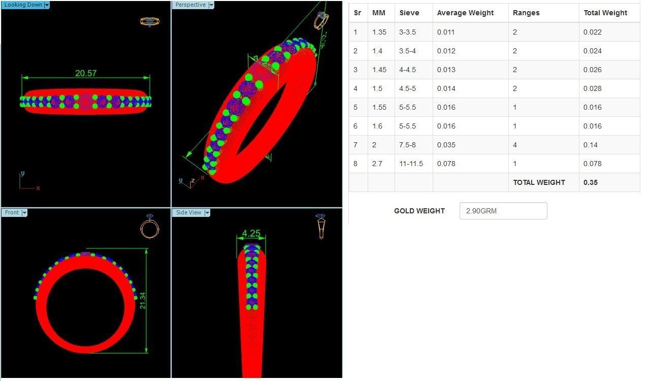 Women Ring 3D print model_1