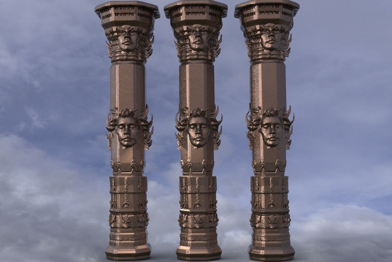 Angel Pillar 1 3D model_2