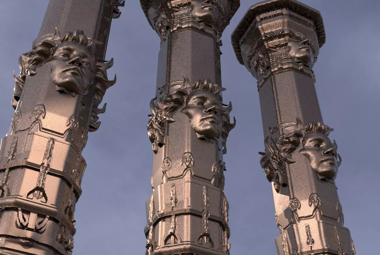 Angel Pillar 1 3D model_0