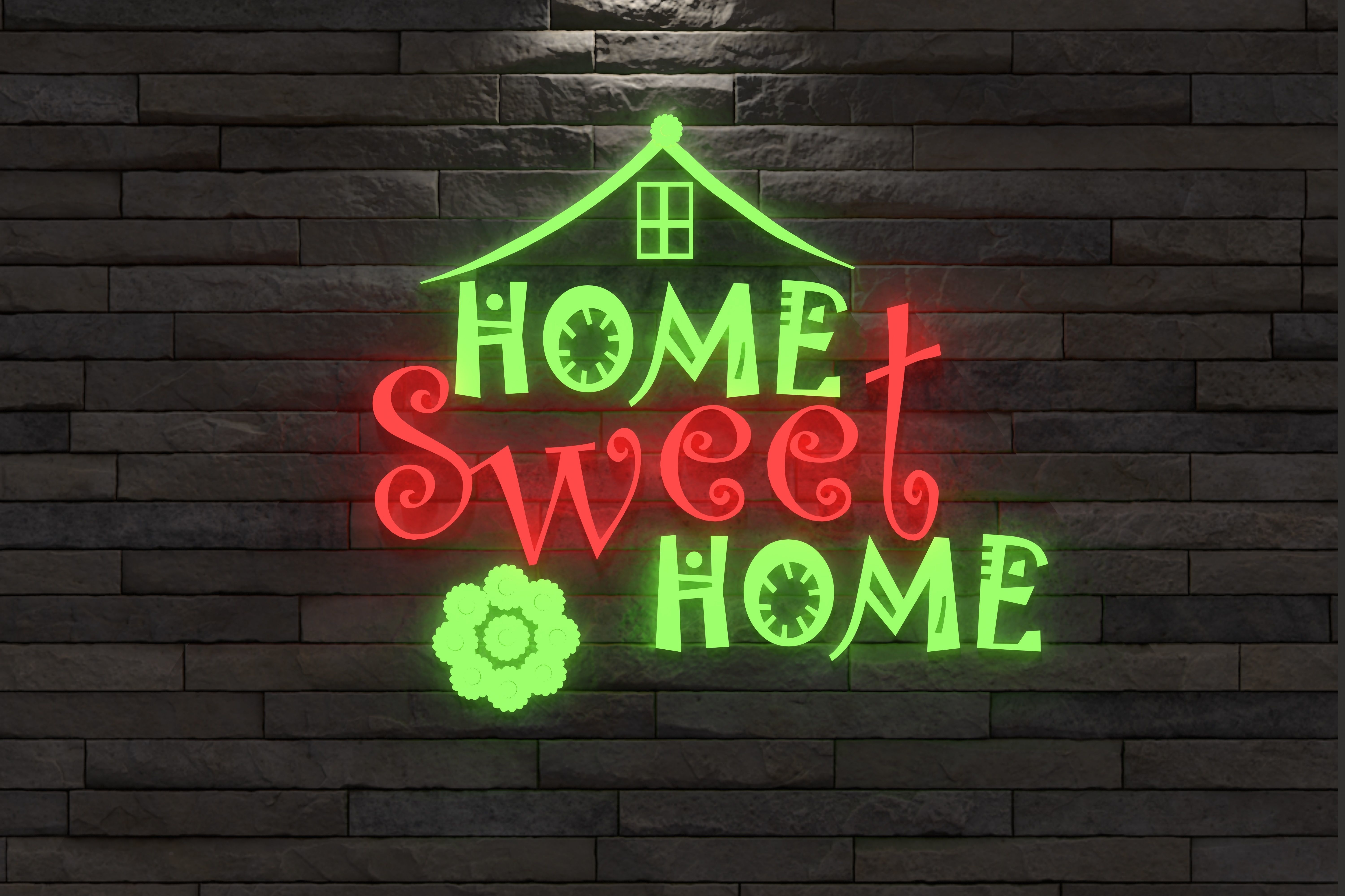 Neon lights Low-poly 3D model_4