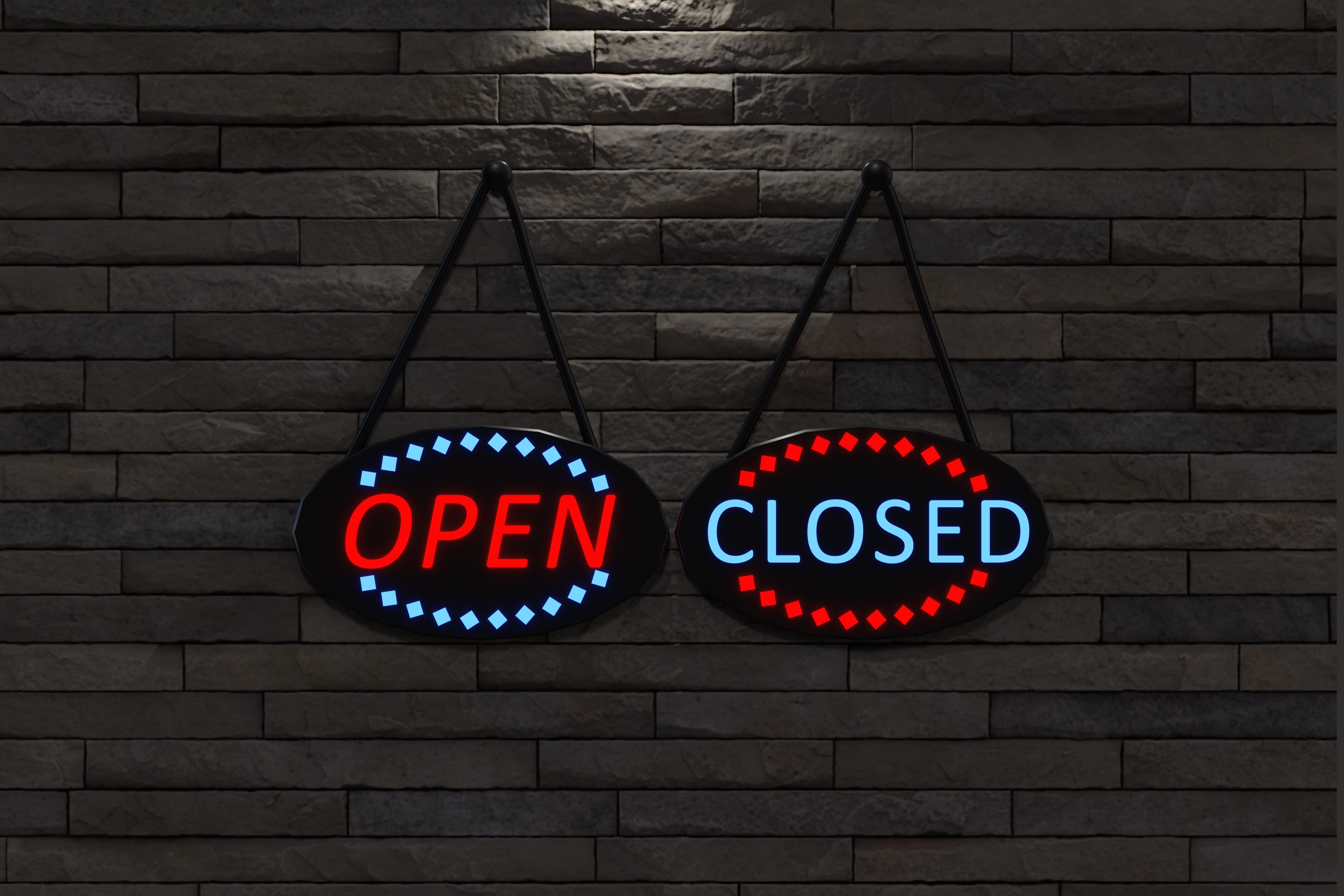 Neon lights Low-poly 3D model_5