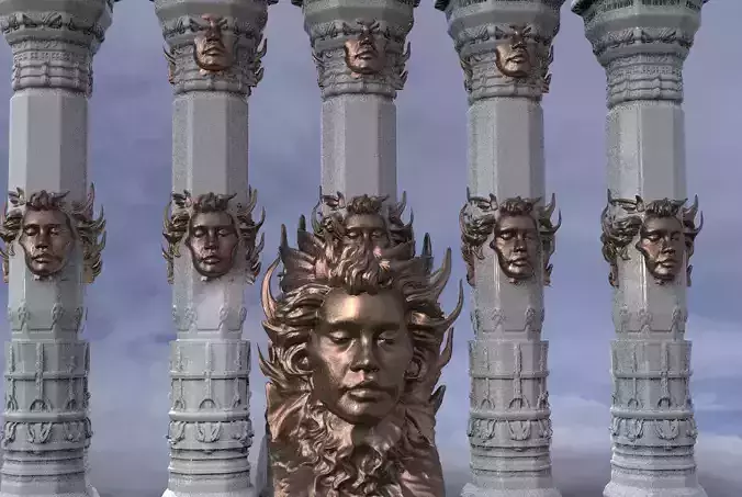 Angel Pillar Kit bash 2 3D model