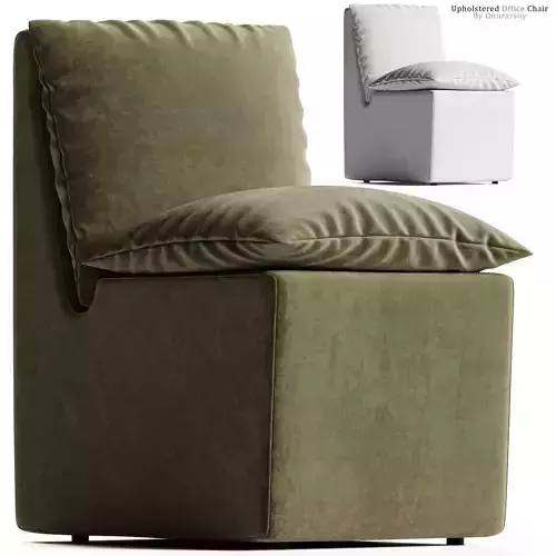 Patty Upholstered Office Chair  Green  White