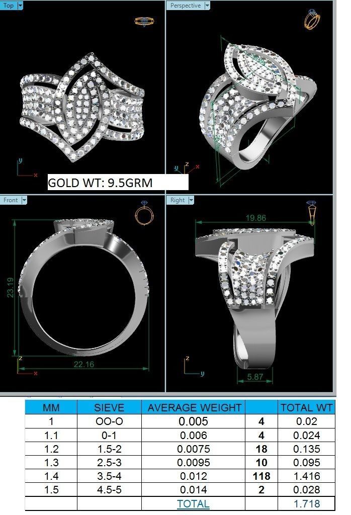 Women Ring 3D print model_1