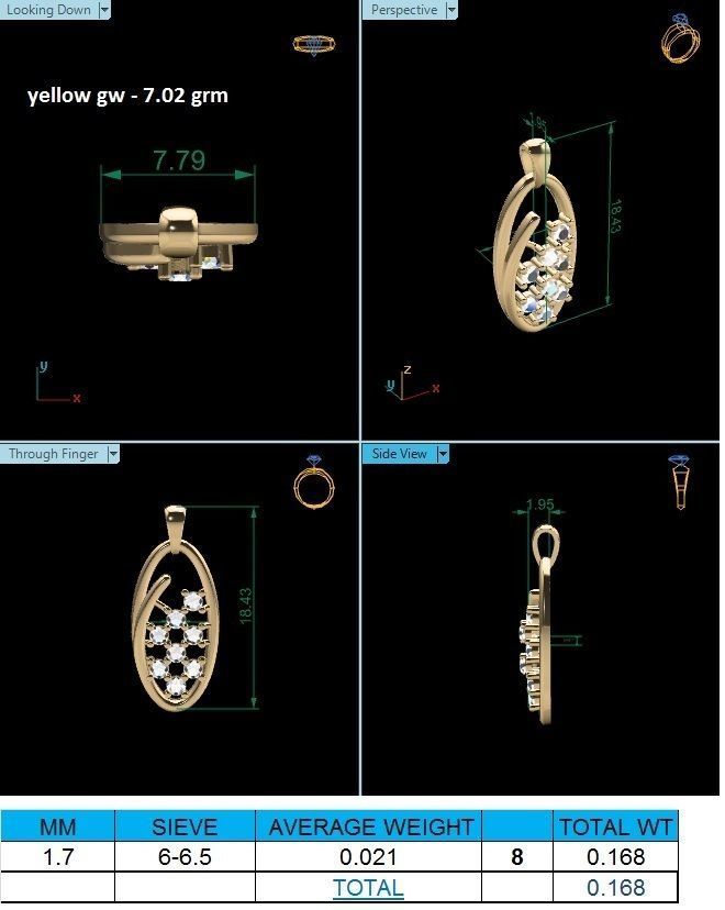 Women Pendant 3D print model_2