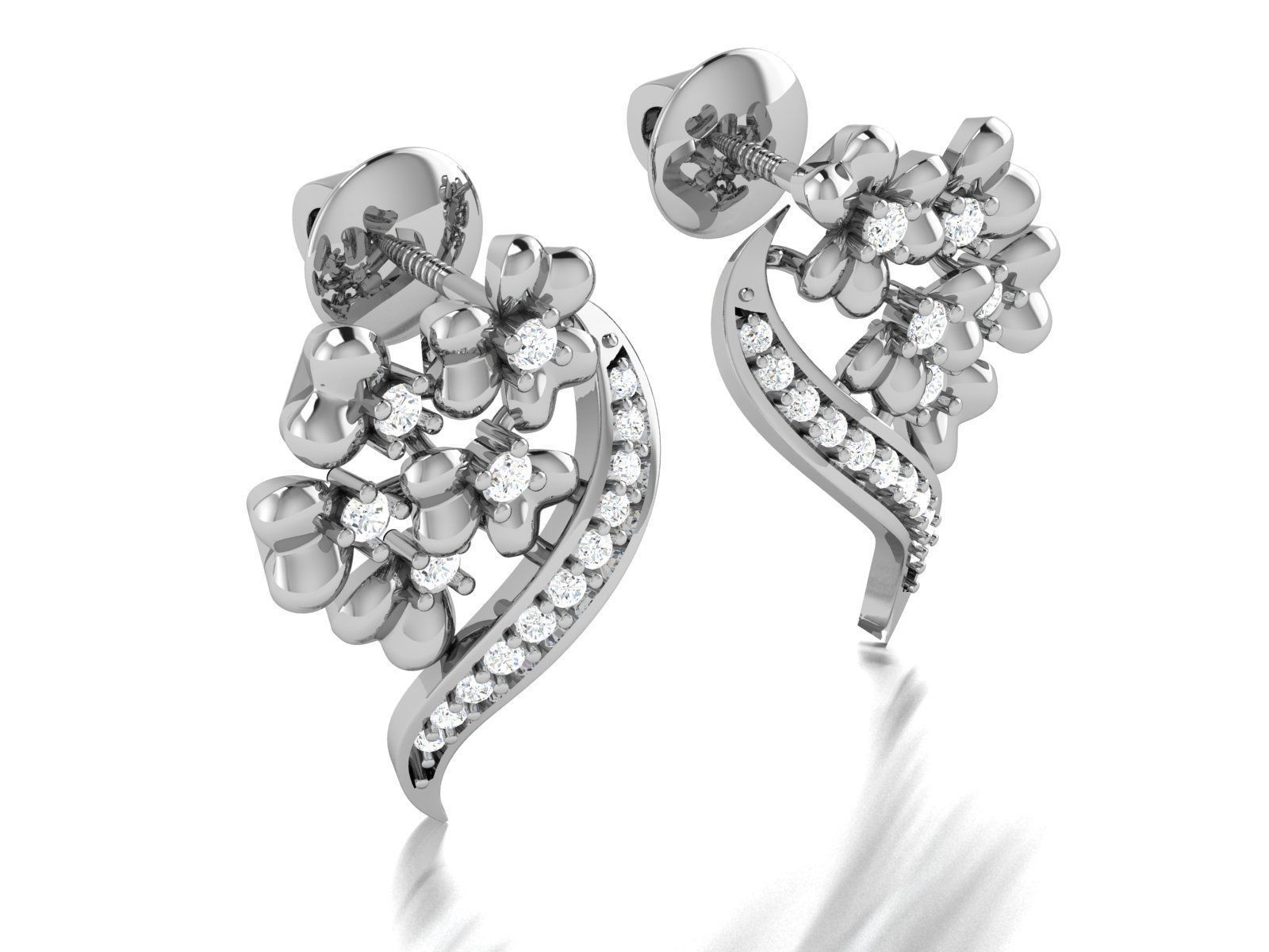 Women Earrings 3D print model_1