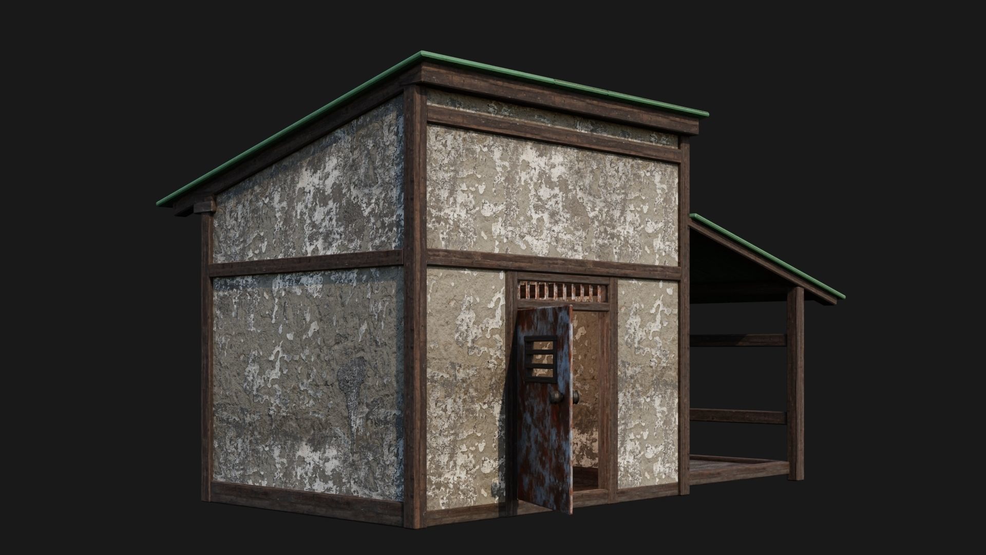 Medieval Houses 51- 4K Textures Game Ready Low-poly 3D model_1