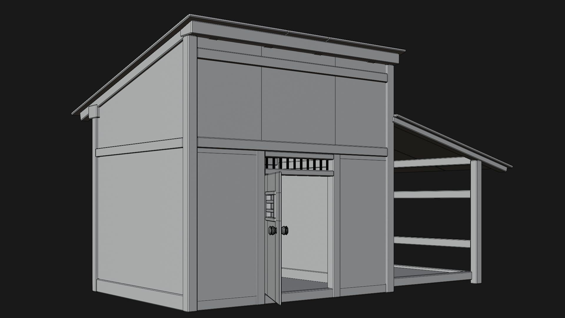 Medieval Houses 51- 4K Textures Game Ready Low-poly 3D model_7