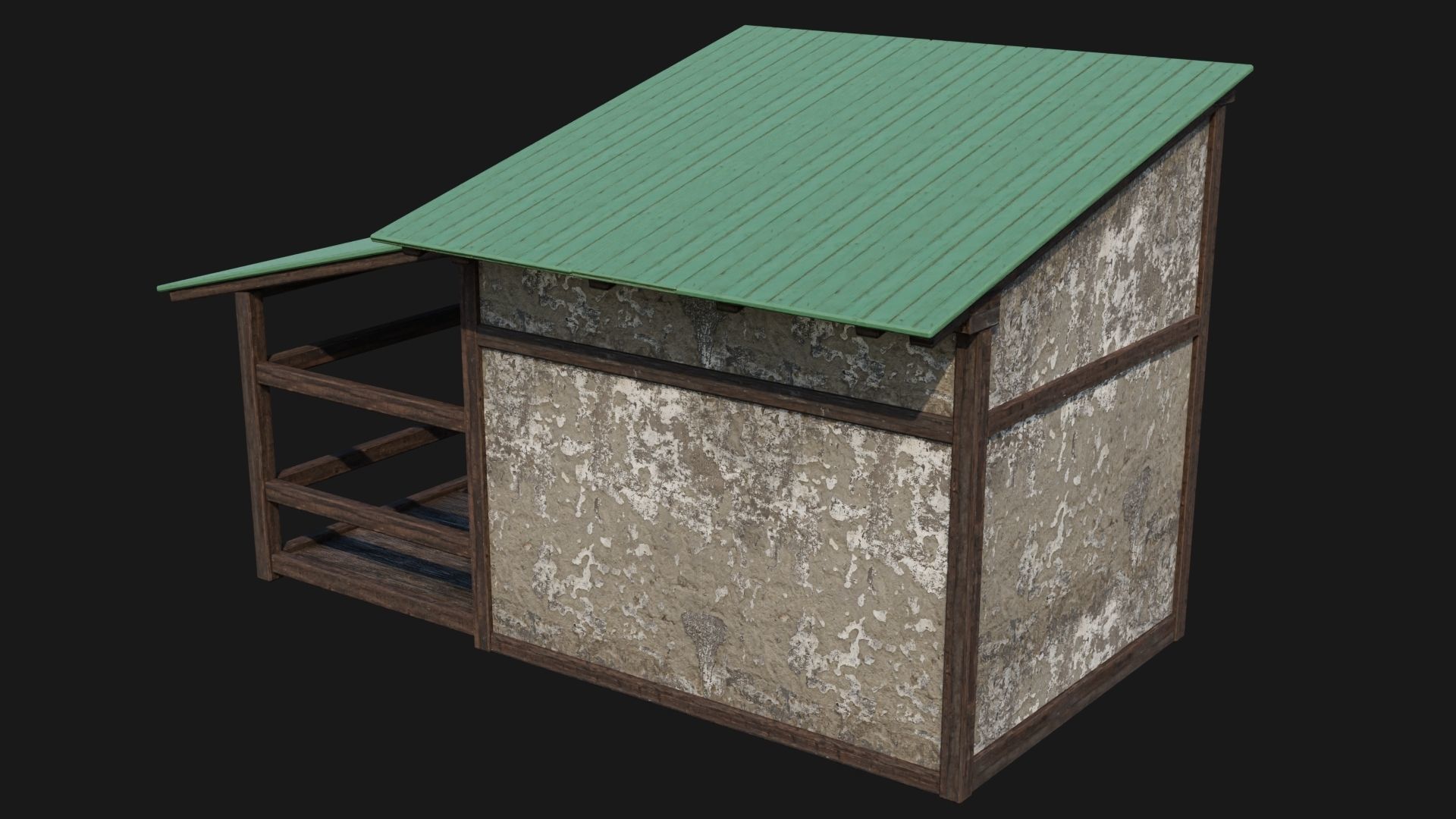 Medieval Houses 51- 4K Textures Game Ready Low-poly 3D model_13