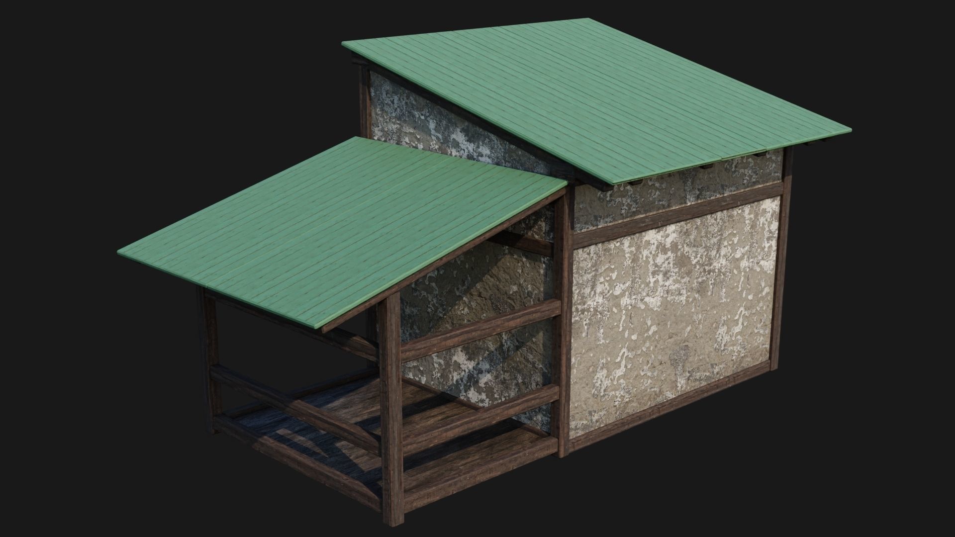 Medieval Houses 51- 4K Textures Game Ready Low-poly 3D model_11