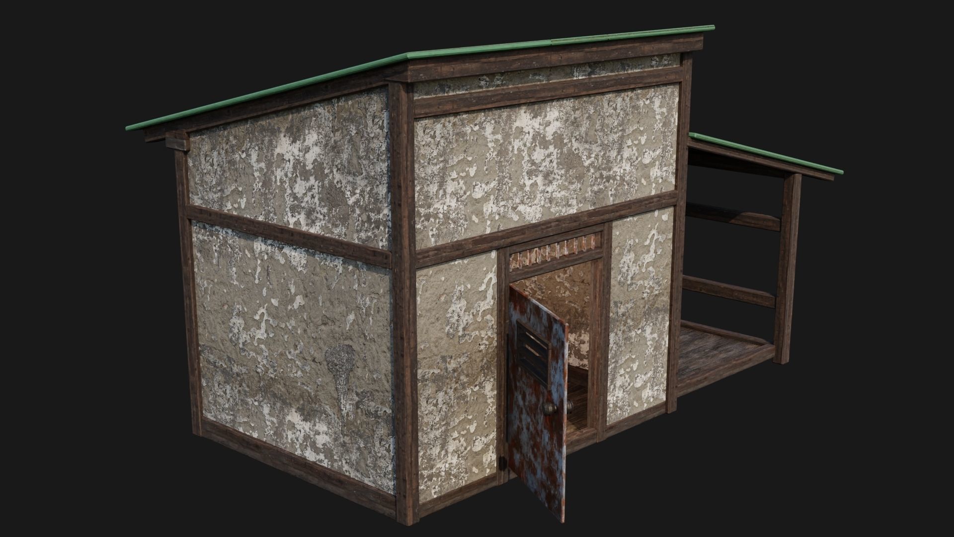 Medieval Houses 51- 4K Textures Game Ready Low-poly 3D model_5