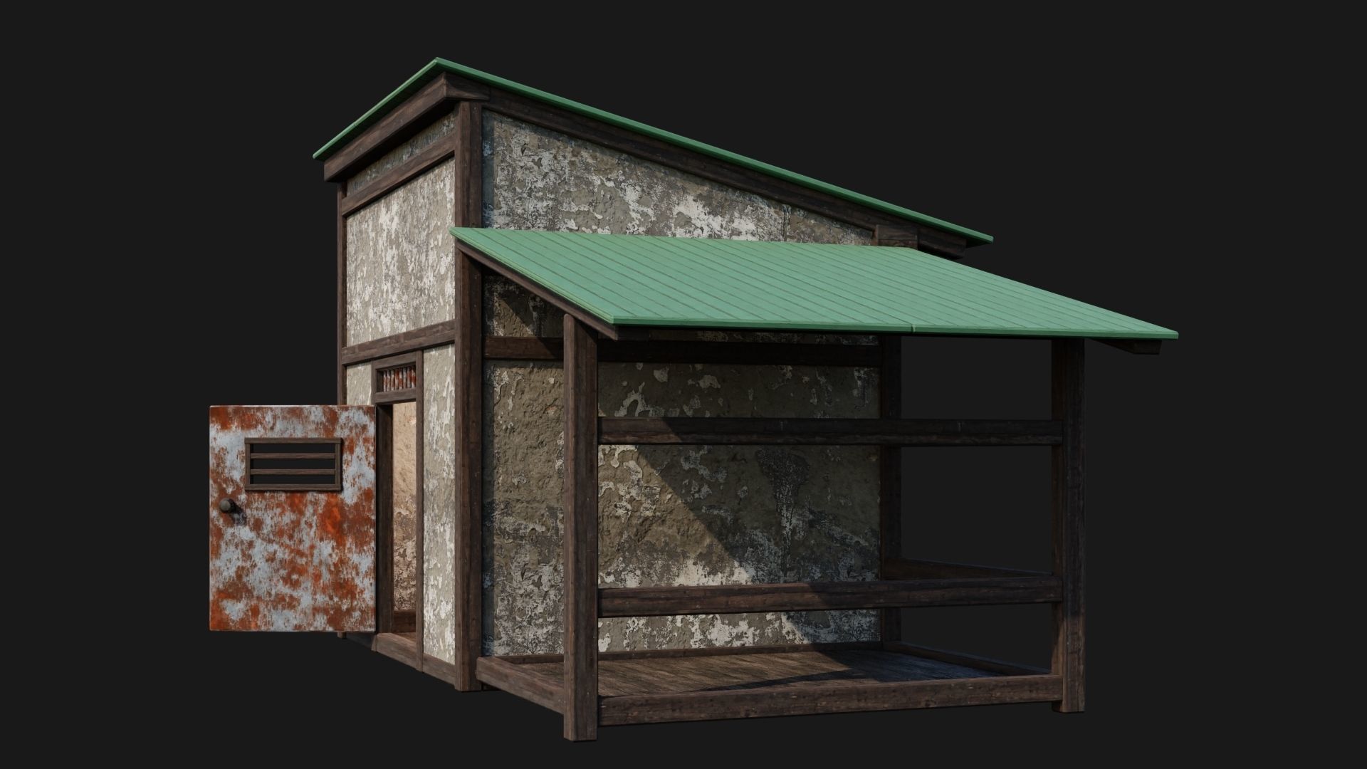 Medieval Houses 51- 4K Textures Game Ready Low-poly 3D model_10