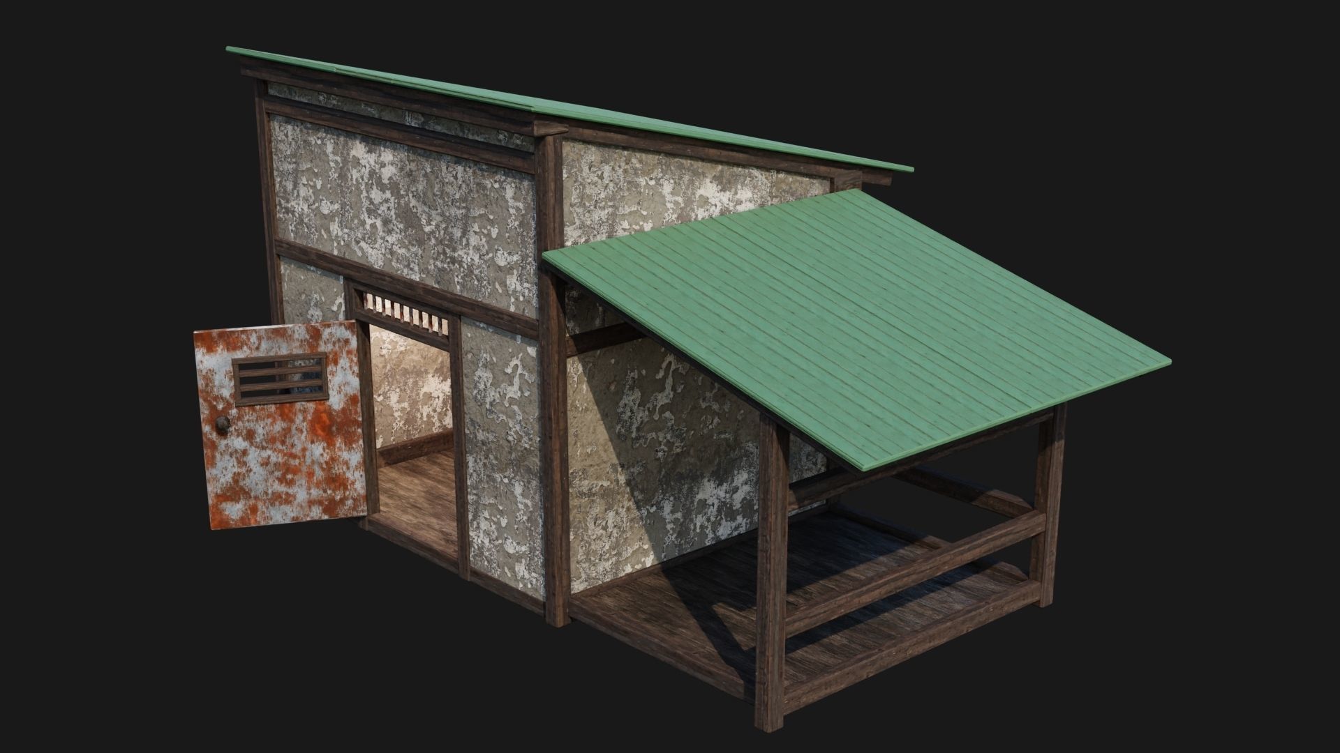 Medieval Houses 51- 4K Textures Game Ready Low-poly 3D model_4