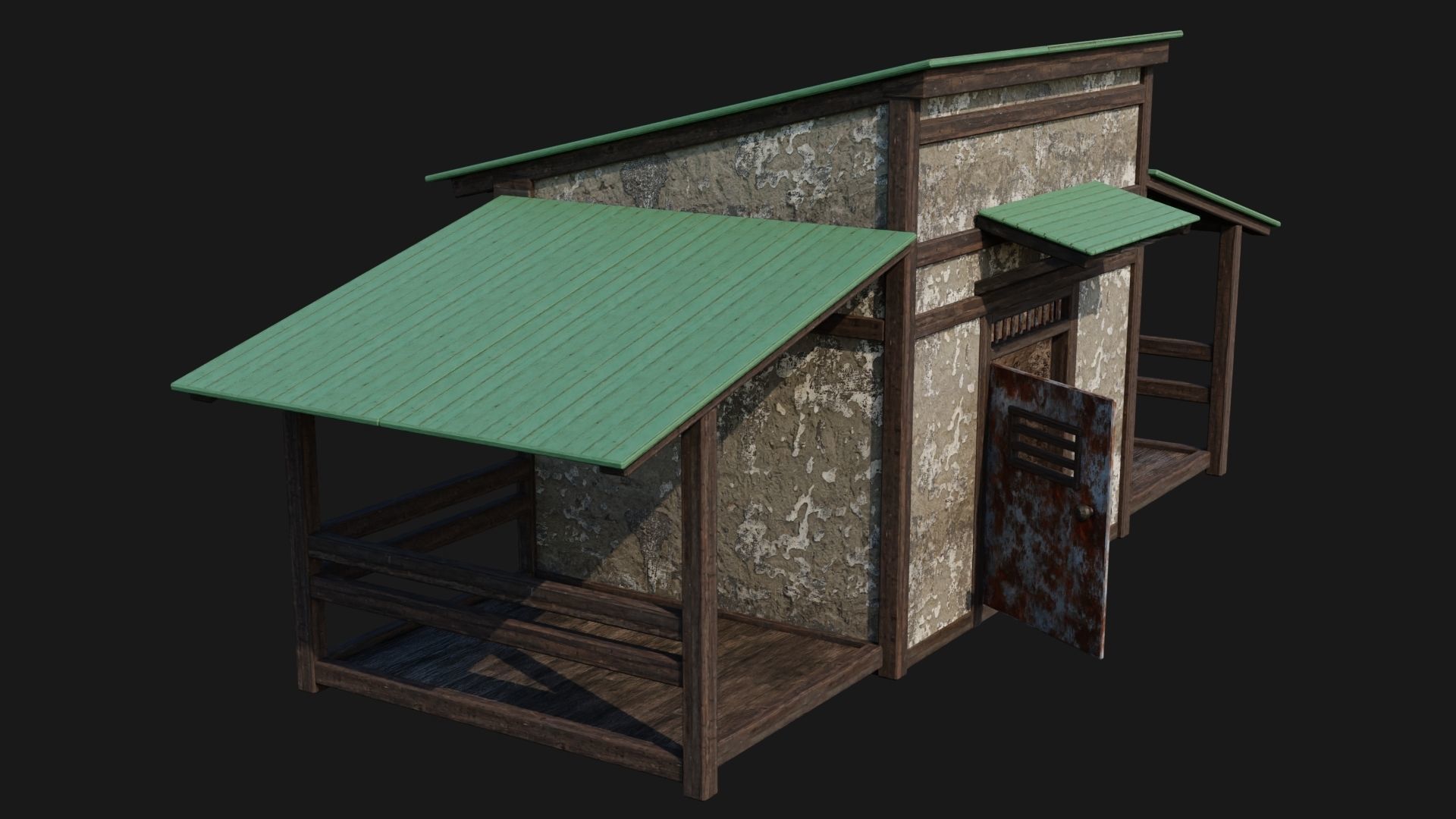 Medieval Houses 52- 4K Textures Game Ready Low-poly 3D model_12