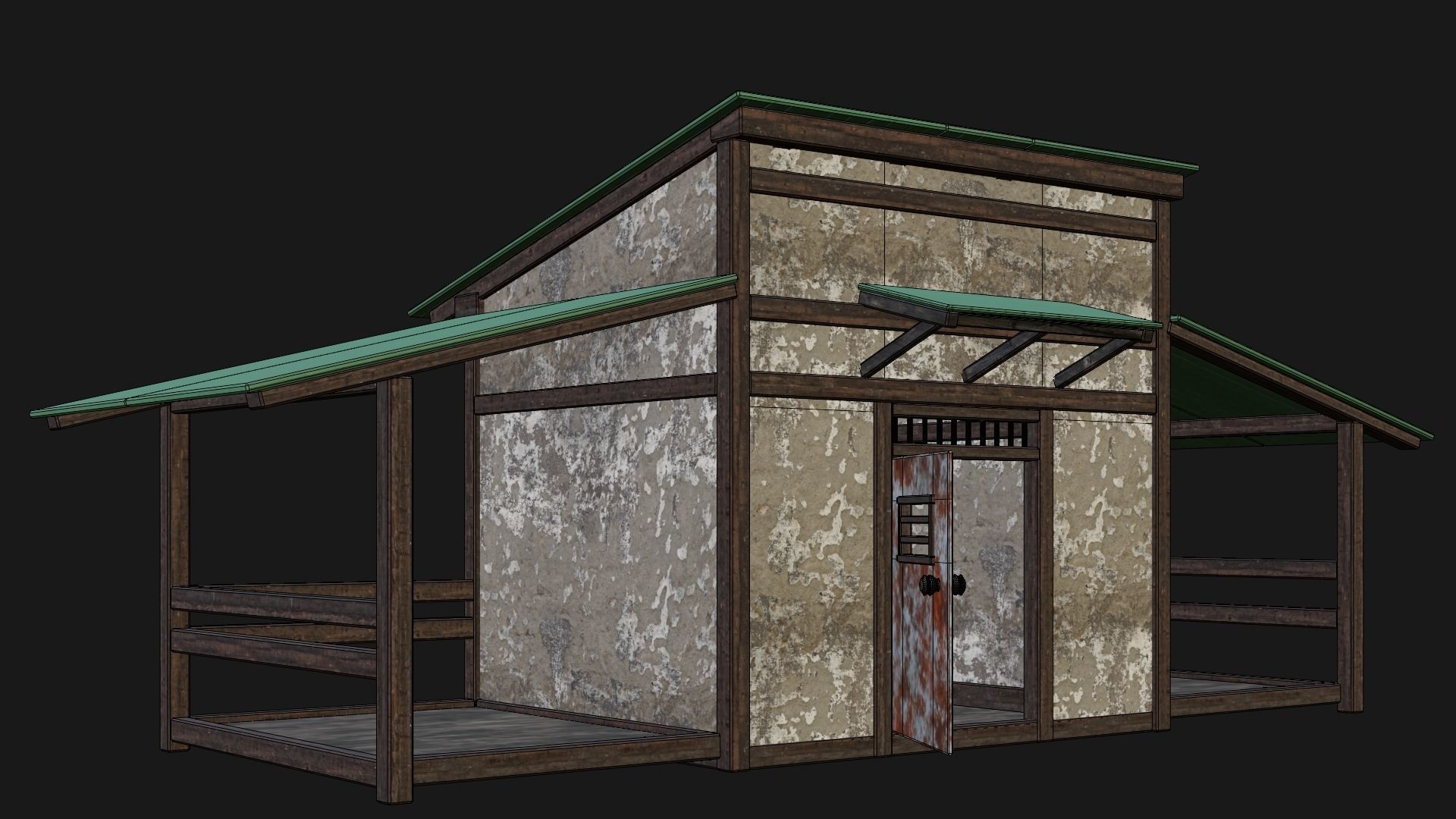 Medieval Houses 52- 4K Textures Game Ready Low-poly 3D model_5