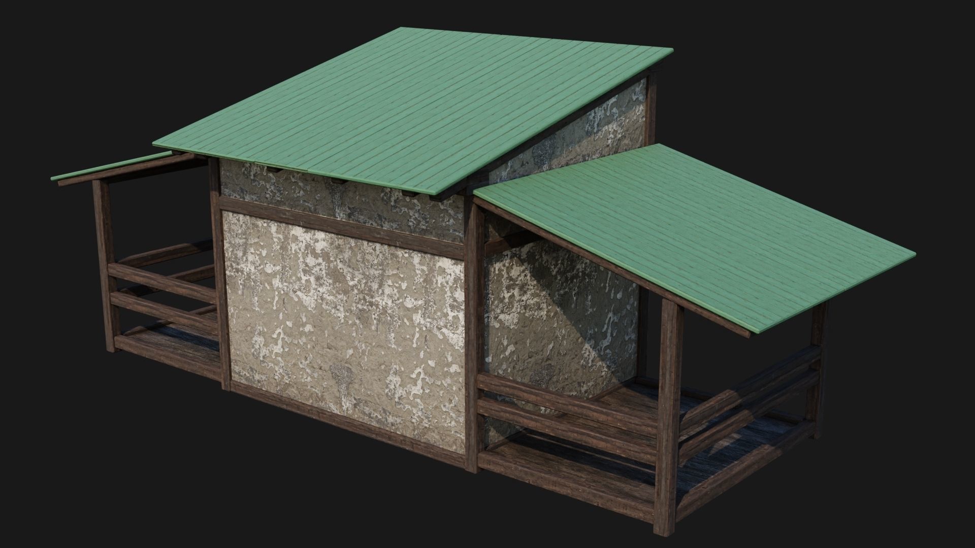 Medieval Houses 52- 4K Textures Game Ready Low-poly 3D model_13