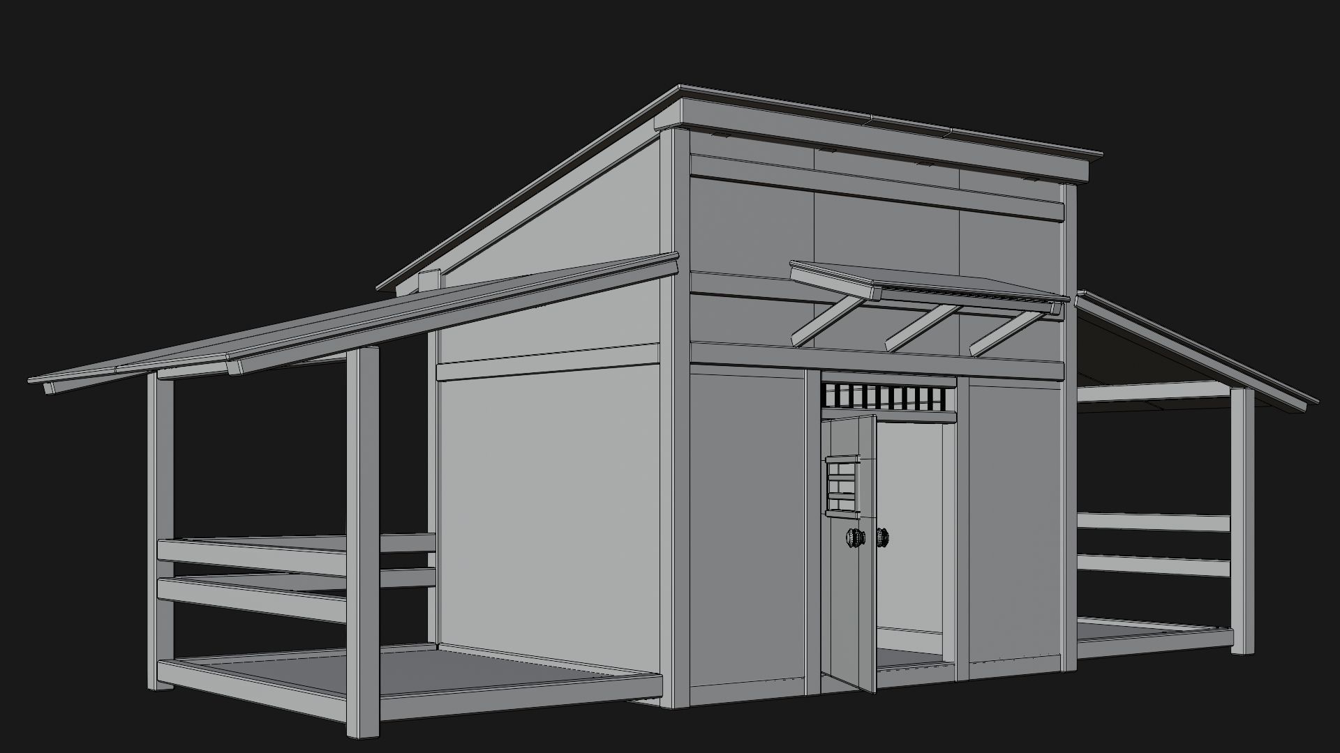 Medieval Houses 52- 4K Textures Game Ready Low-poly 3D model_6