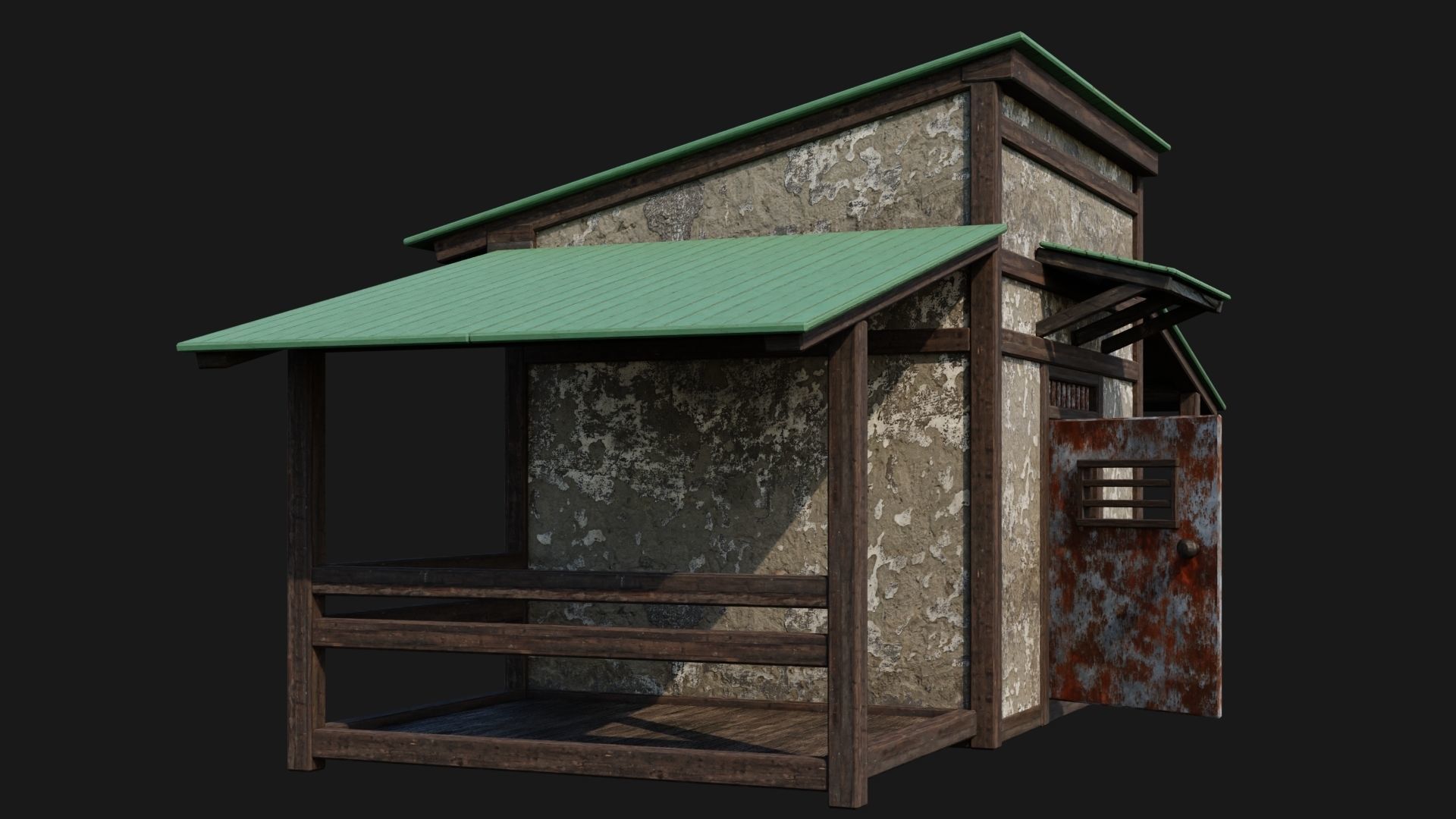 Medieval Houses 52- 4K Textures Game Ready Low-poly 3D model_8