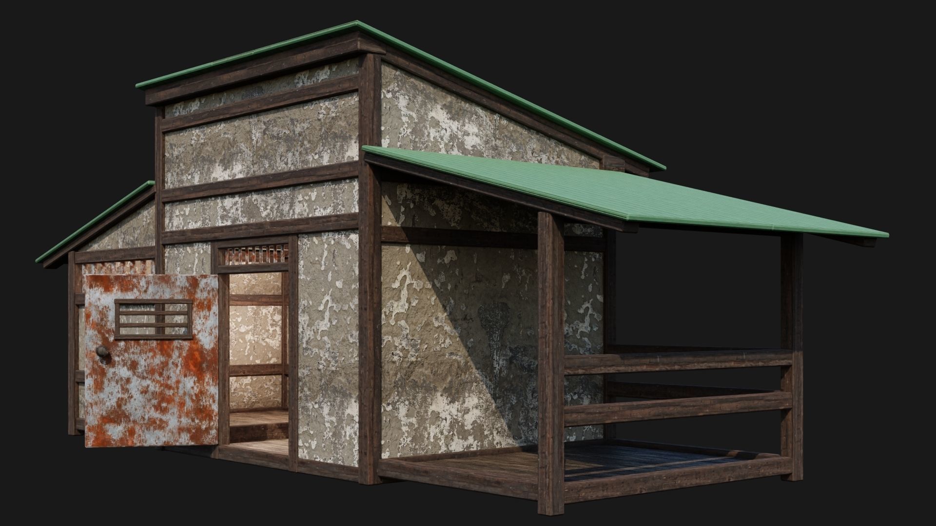 Medieval Houses 53- 4K Textures Game Ready Low-poly 3D model_9