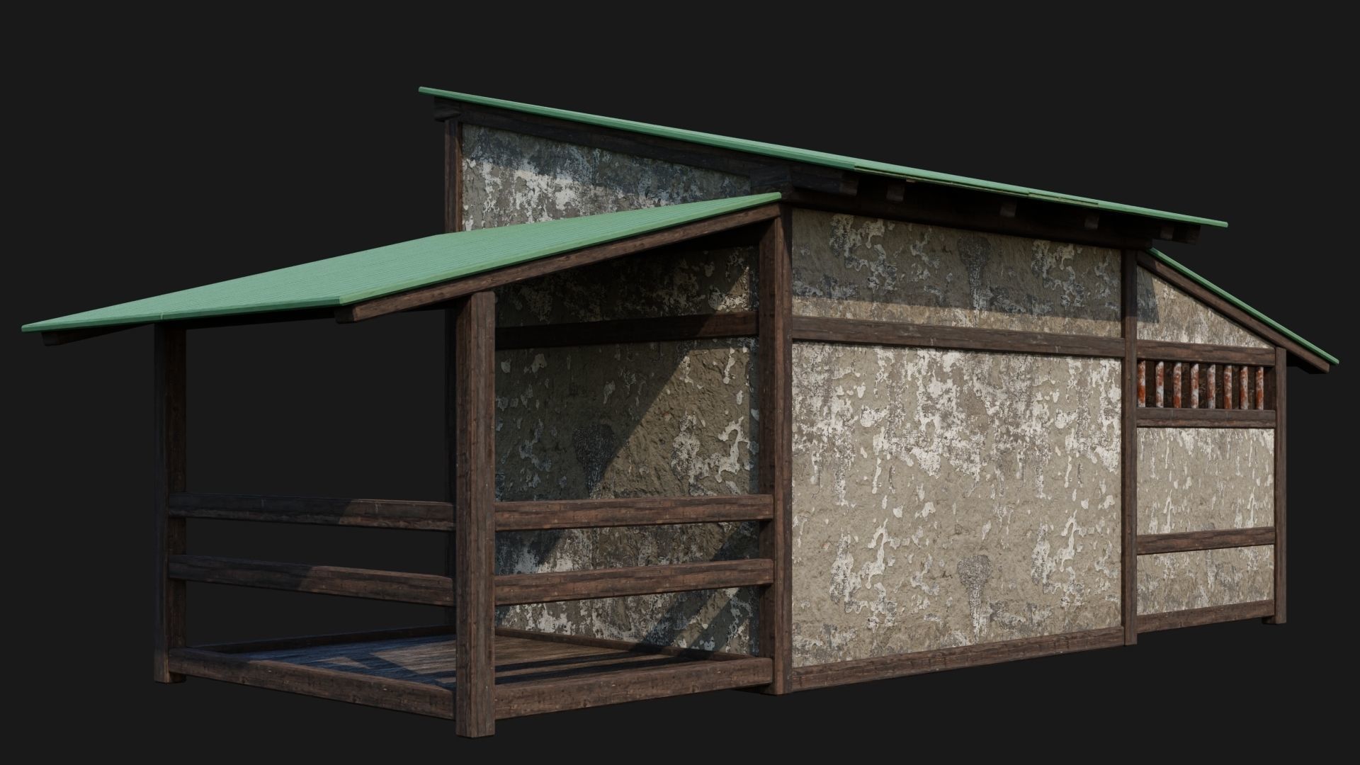 Medieval Houses 53- 4K Textures Game Ready Low-poly 3D model_8