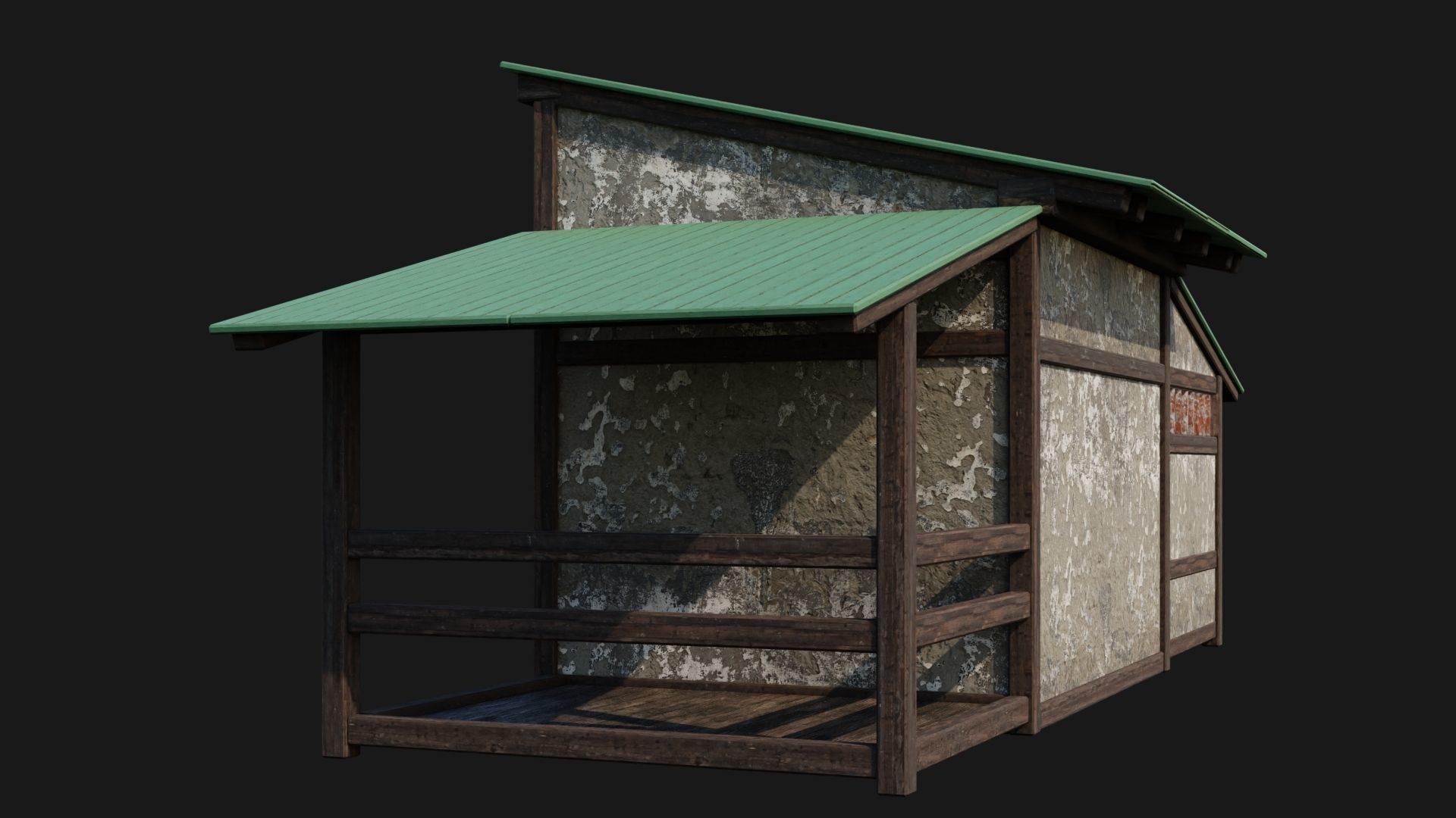 Medieval Houses 53- 4K Textures Game Ready Low-poly 3D model_11