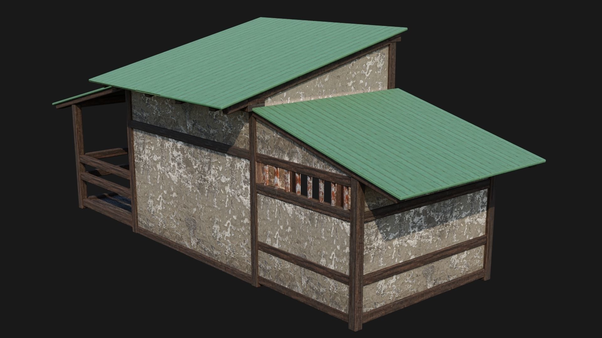 Medieval Houses 53- 4K Textures Game Ready Low-poly 3D model_13