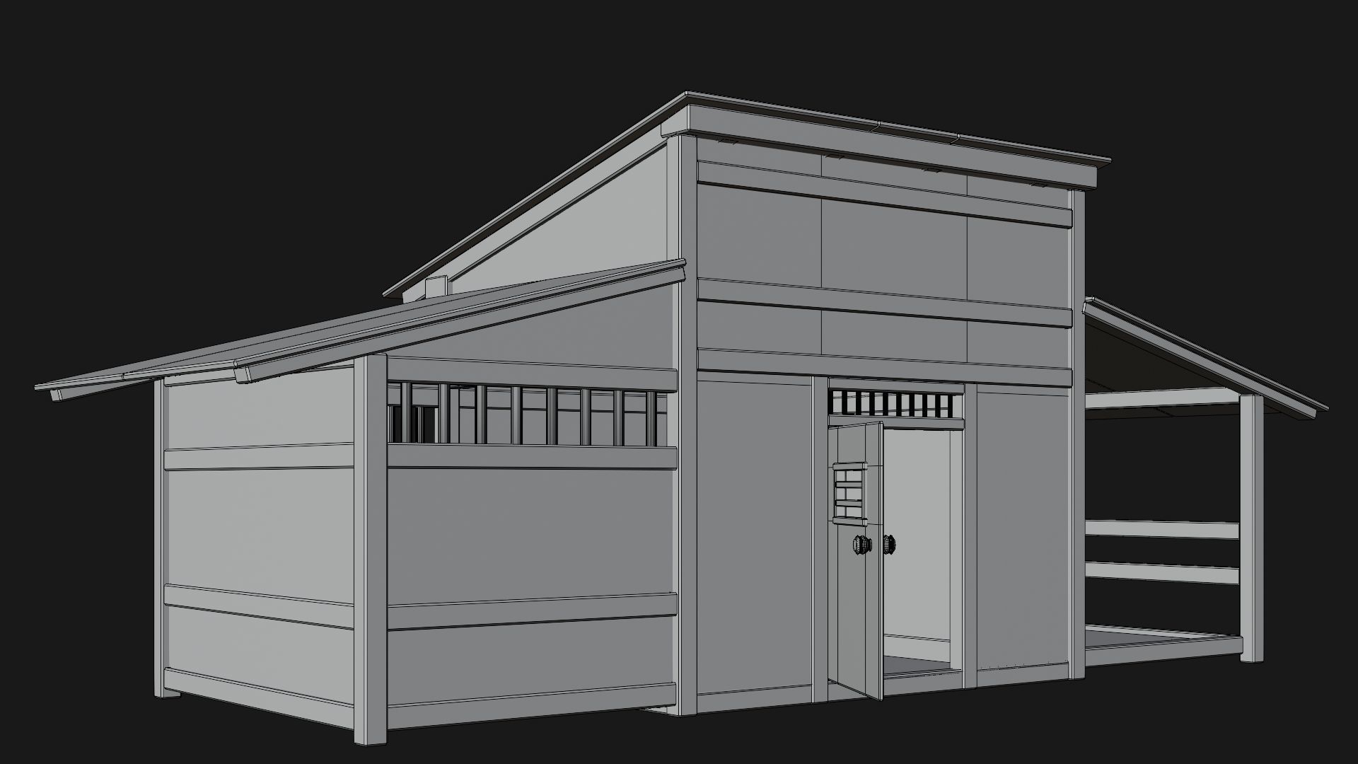 Medieval Houses 53- 4K Textures Game Ready Low-poly 3D model_6