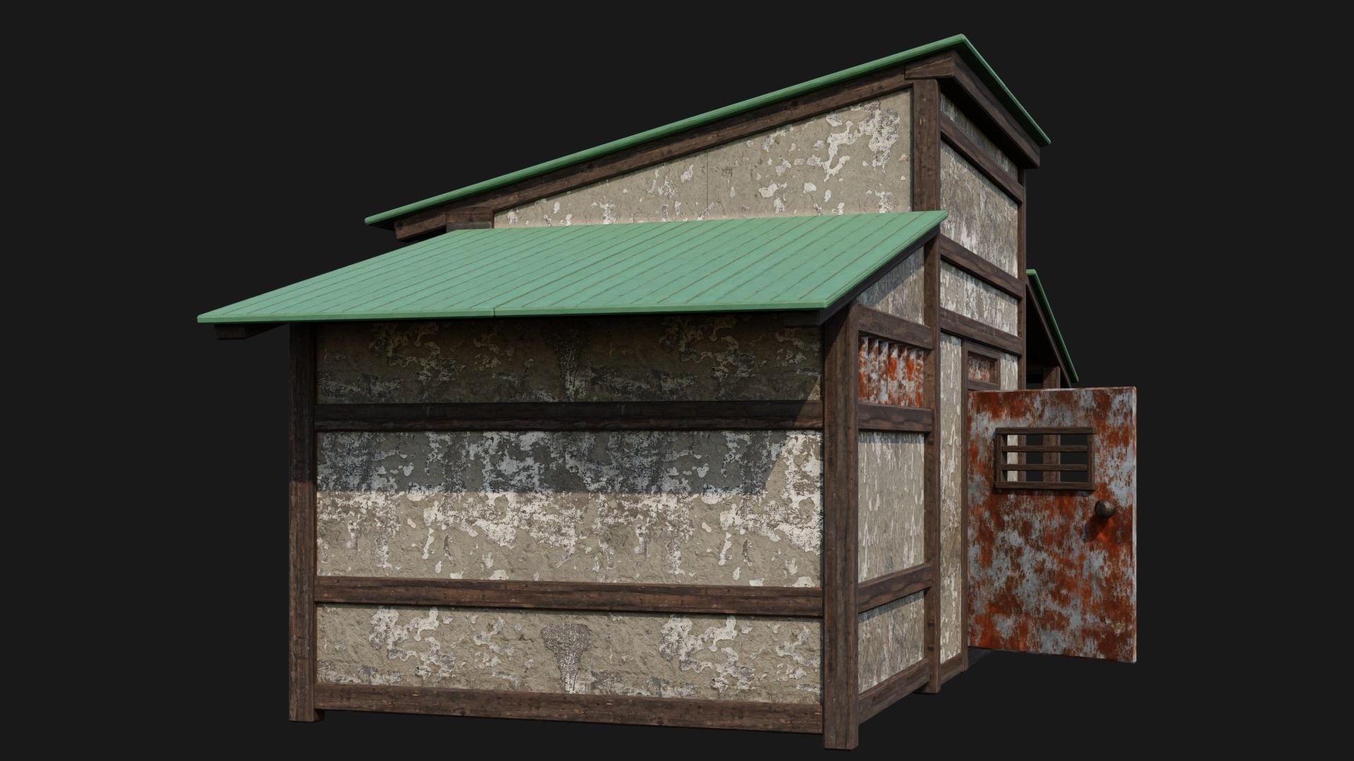 Medieval Houses 53- 4K Textures Game Ready Low-poly 3D model_10