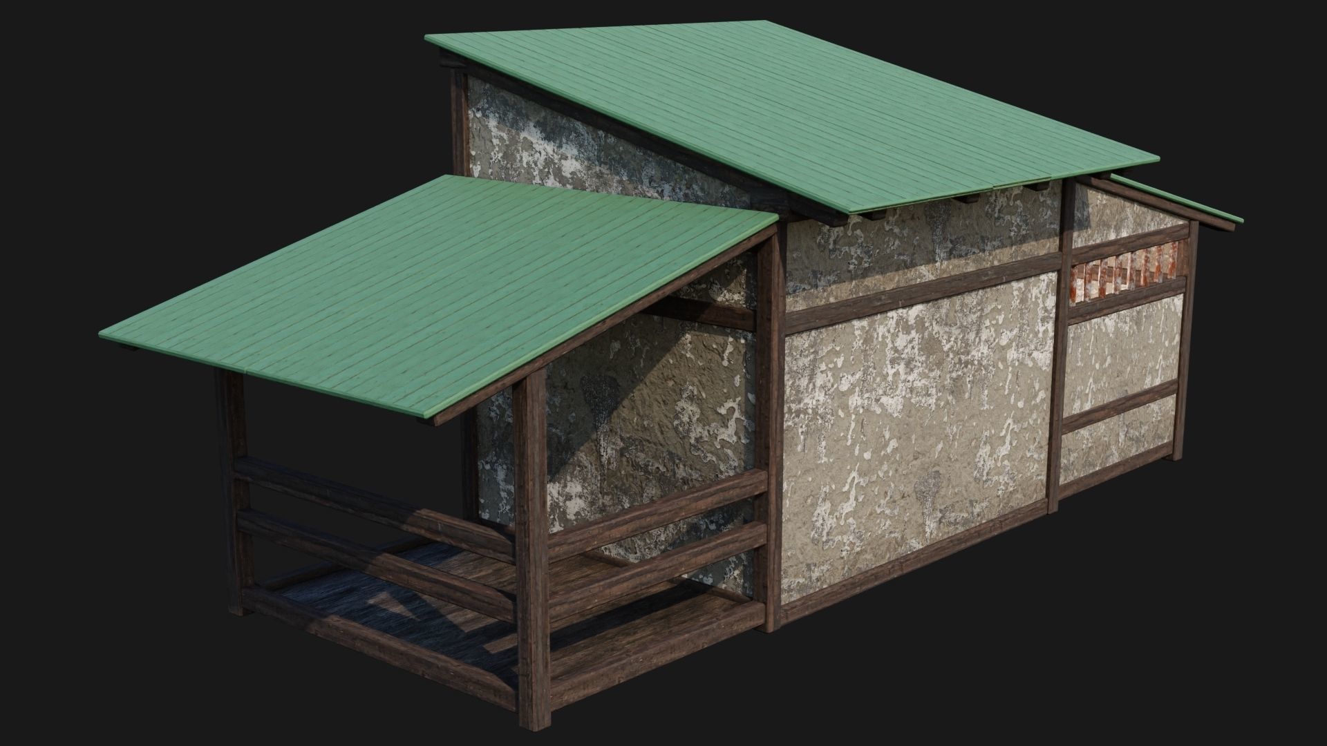 Medieval Houses 53- 4K Textures Game Ready Low-poly 3D model_4