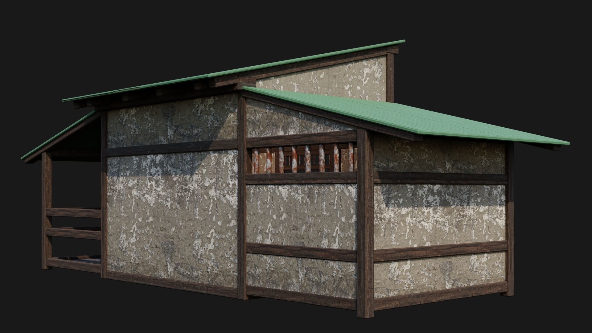 Medieval Houses 53- 4K Textures Game Ready Low-poly 3D model_7