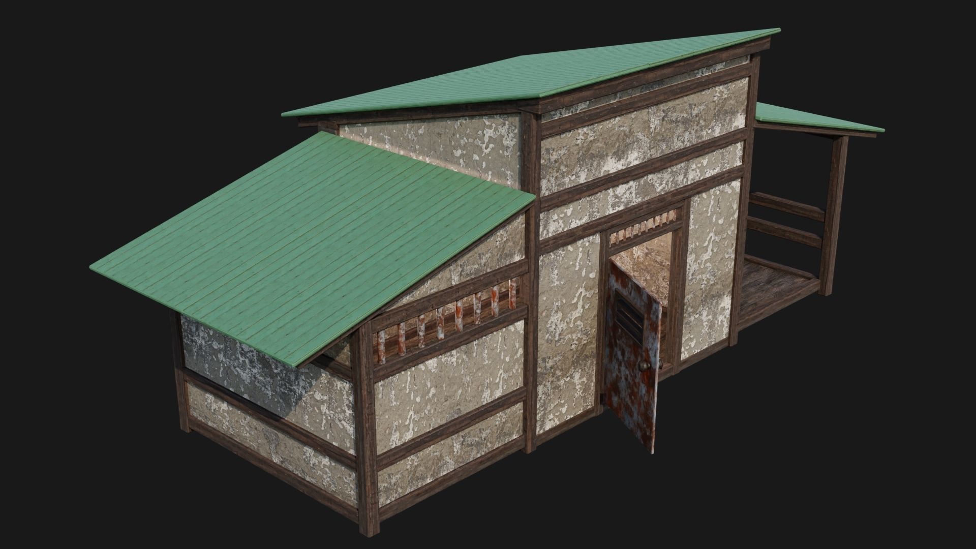 Medieval Houses 53- 4K Textures Game Ready Low-poly 3D model_12