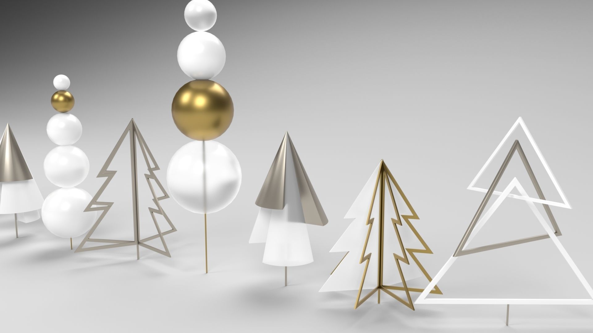 New Year toys seven abstract eves 3D model_1