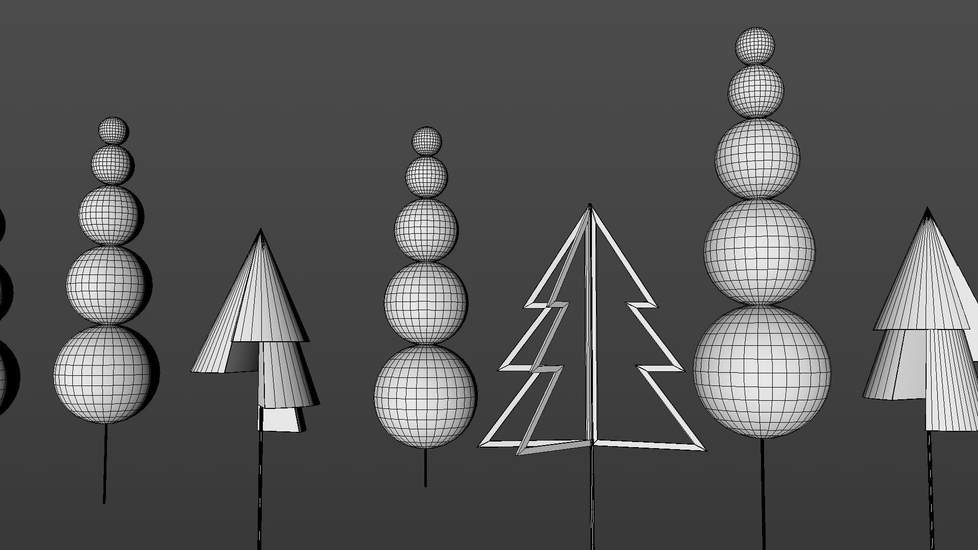 New Year toys seven abstract eves 3D model_9