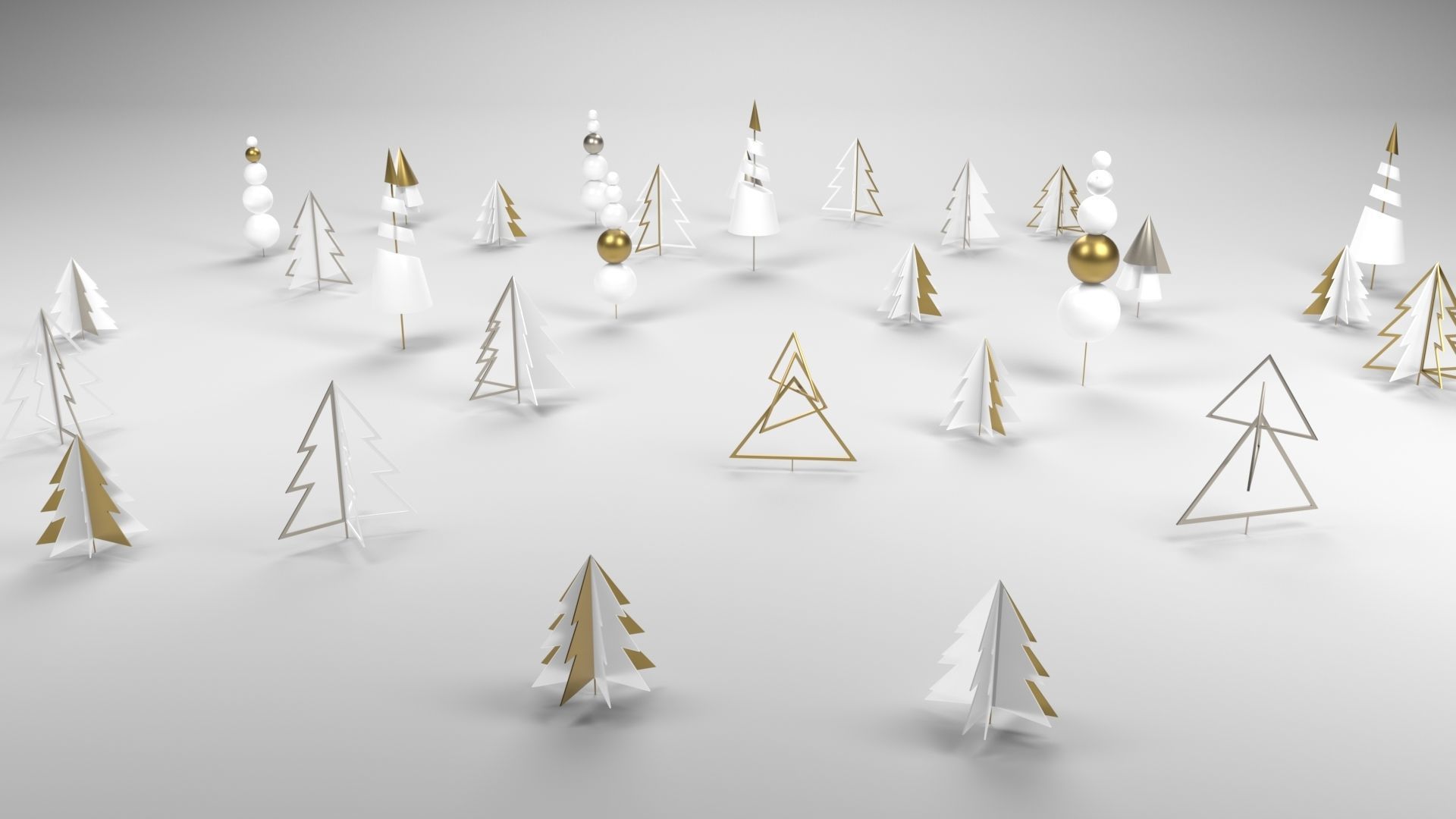New Year toys seven abstract eves 3D model_2