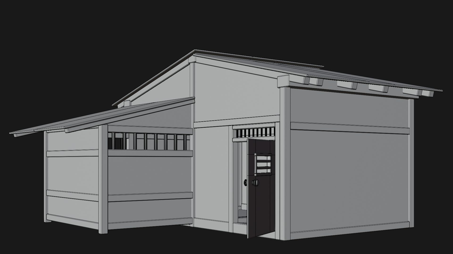 Medieval Houses 54- 4K Textures Game Ready Low-poly 3D model_5