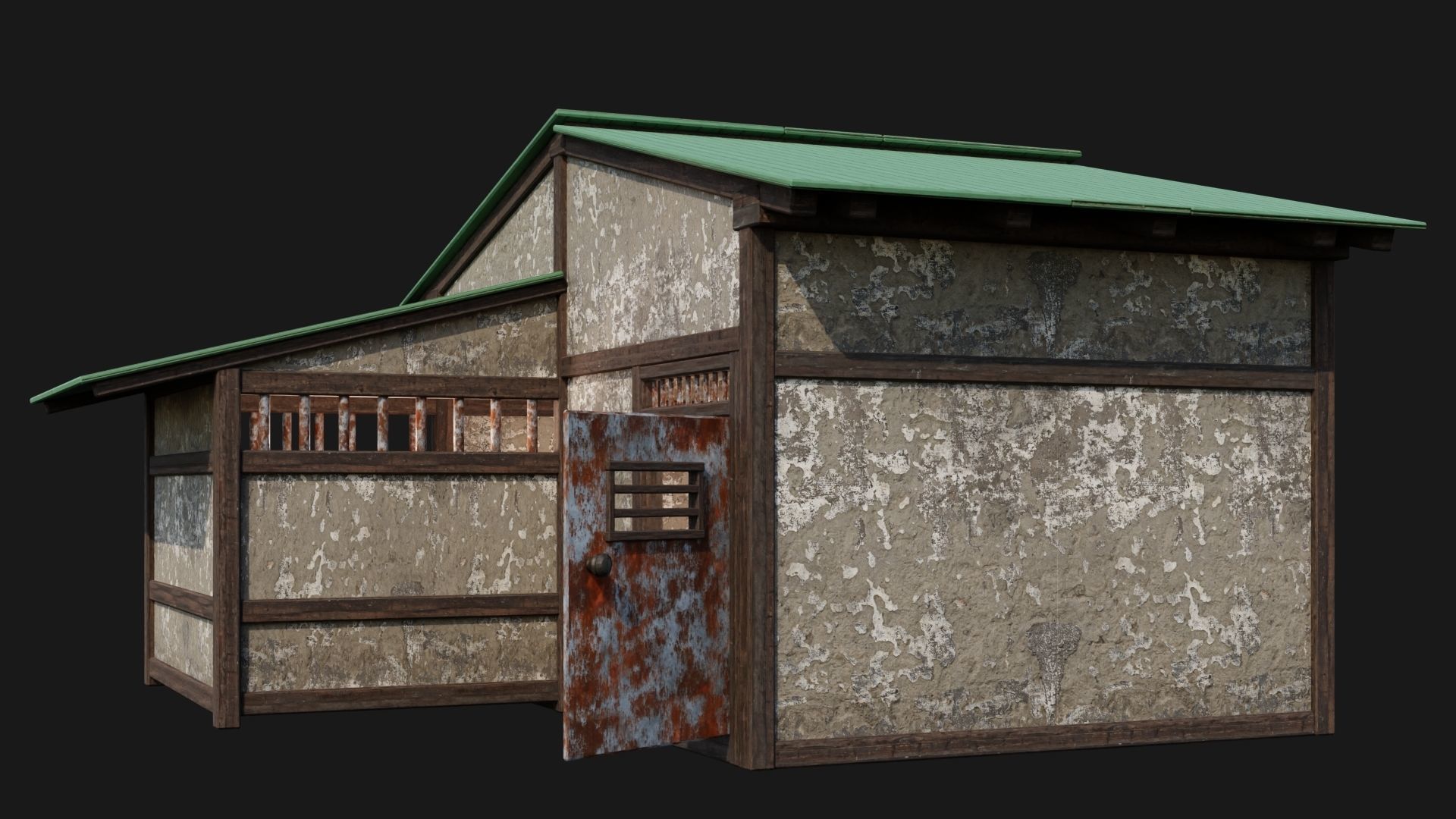 Medieval Houses 54- 4K Textures Game Ready Low-poly 3D model_10