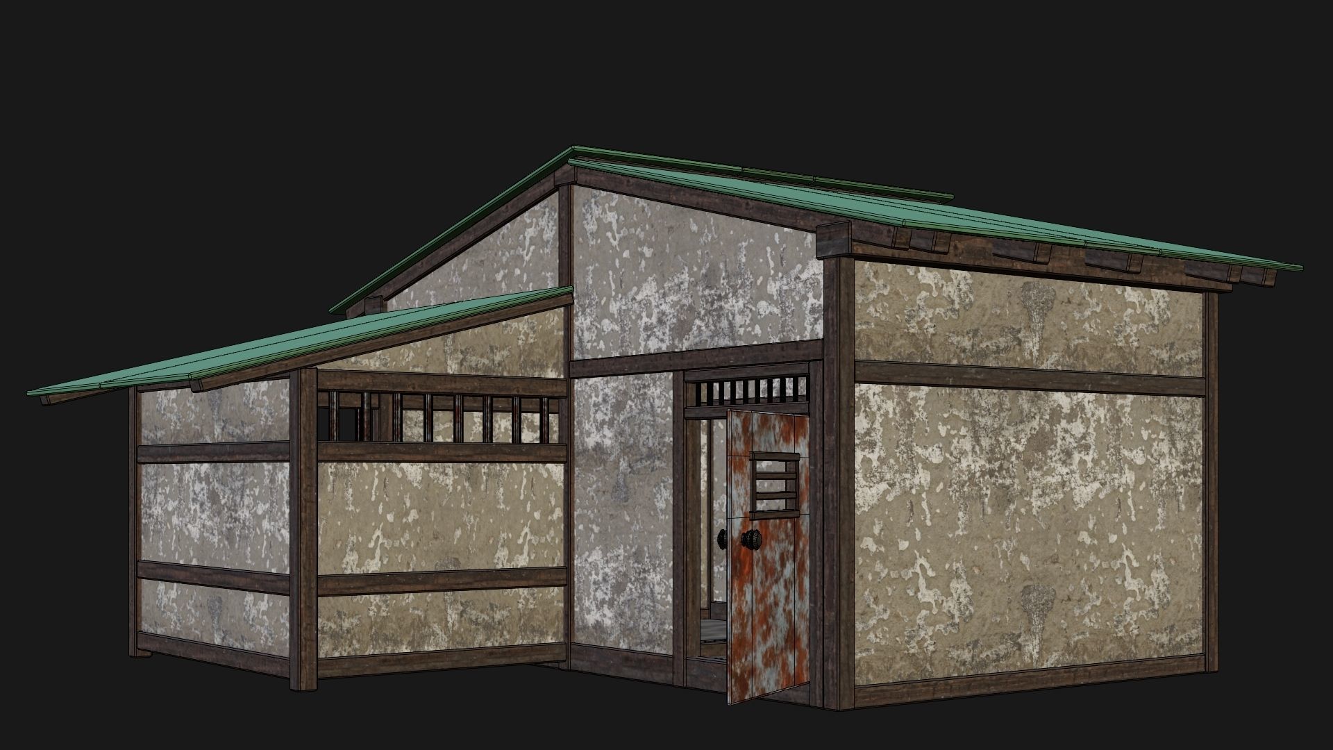 Medieval Houses 54- 4K Textures Game Ready Low-poly 3D model_4